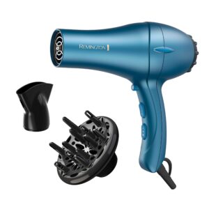 remington pro d2042 professional titanium ceramic hair dryer with concentrator and diffuser attachments blue