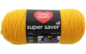 red heart super saver yarn, saffron