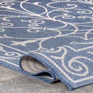 nuLOOM Kathleen Traditional Indoor/Outdoor Area Rug, 8x11, Blue