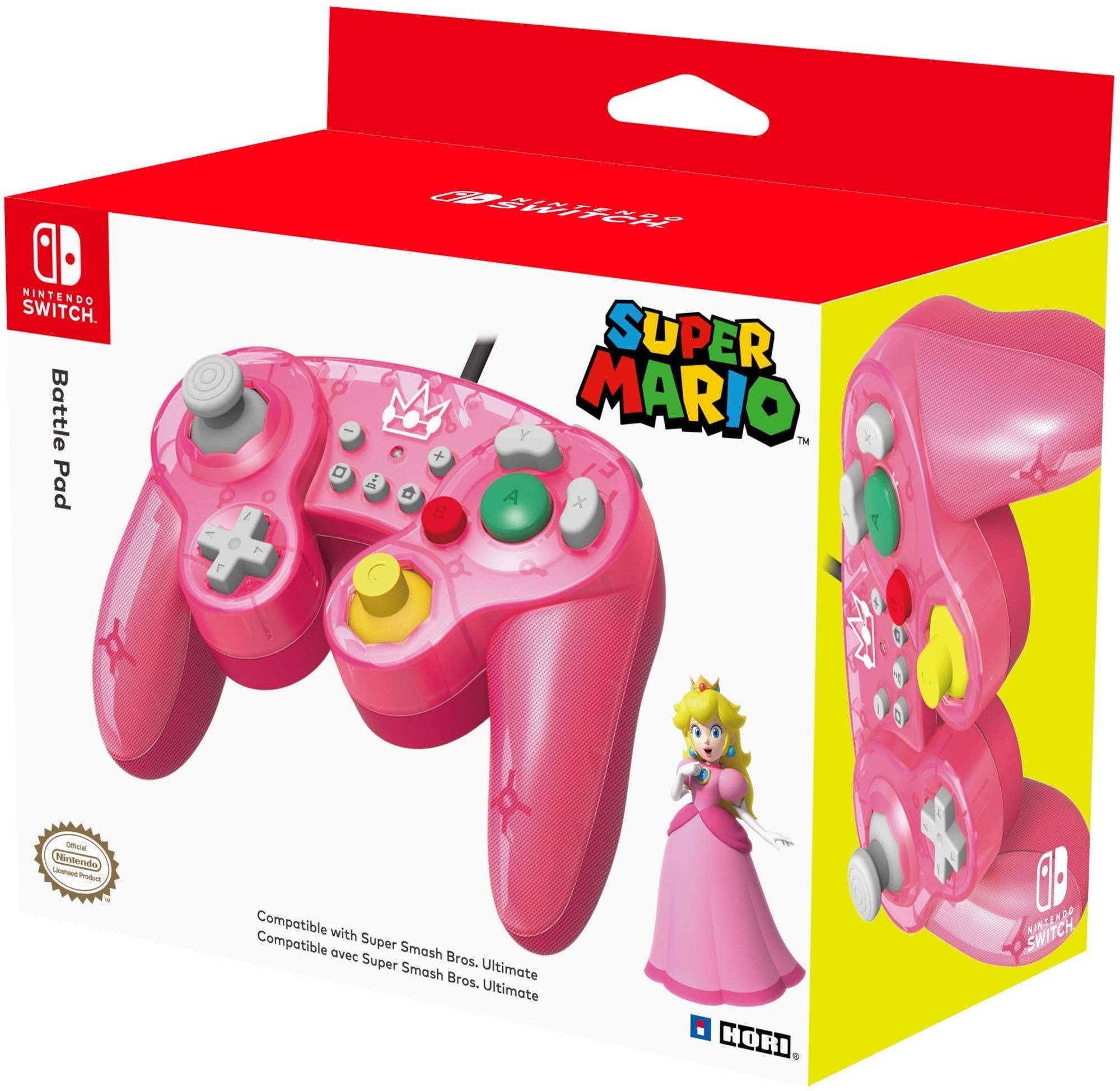 HORI Nintendo Switch Battle Pad (Peach) GameCube Style Controller Officially Licensed By Nintendo - Nintendo Switch