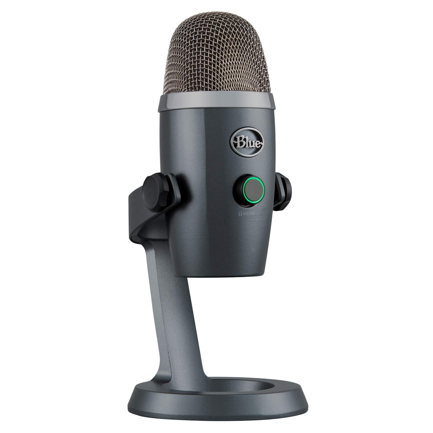 Blue Microphones Yeti Nano USB Microphone (Shadow Gray) Bundle with Studio Headphones and Pop Filter Compatible with Blue Sherpa Companion App (3 Items)