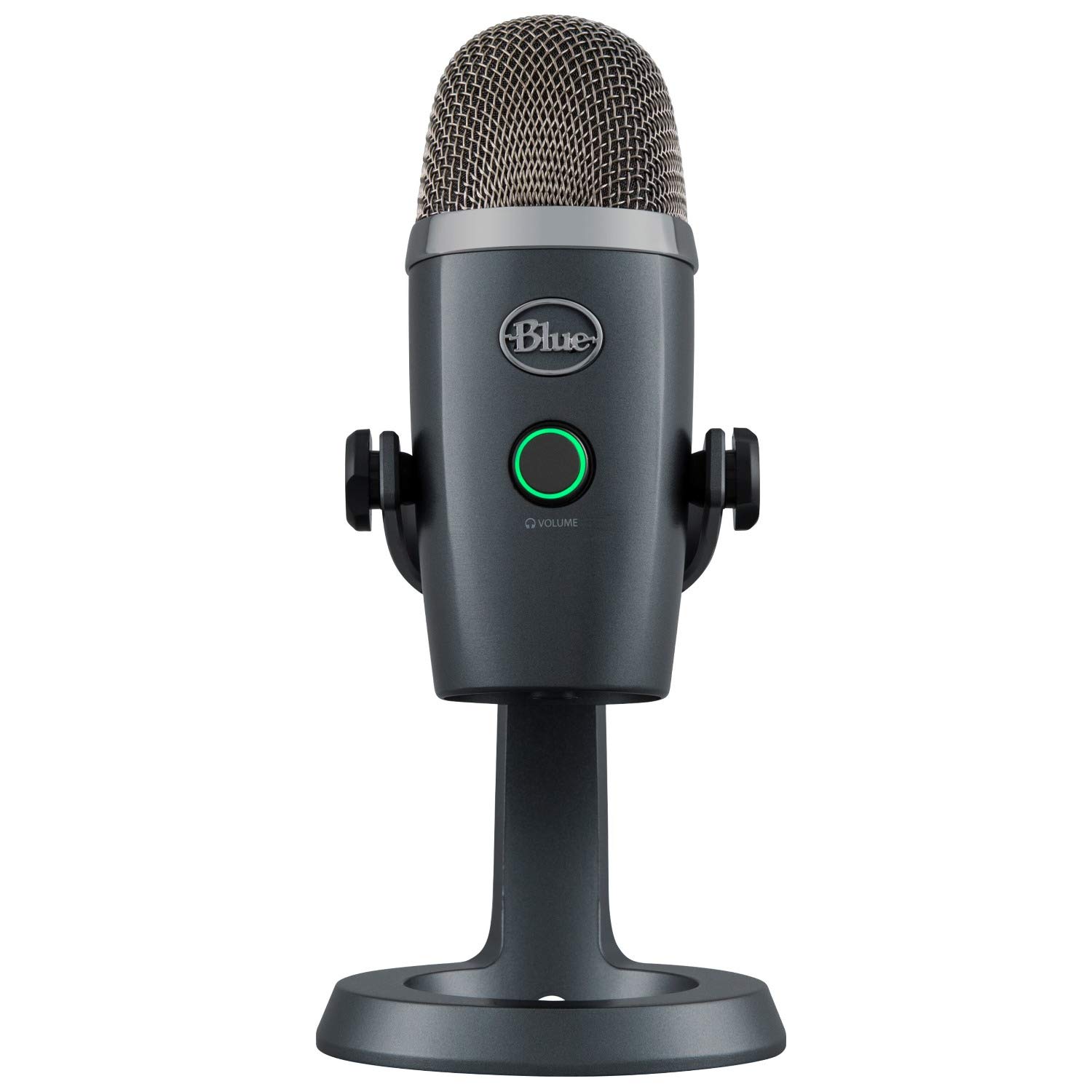 Blue Microphones Yeti Nano USB Microphone (Shadow Gray) Bundle with Studio Headphones and Pop Filter Compatible with Blue Sherpa Companion App (3 Items)