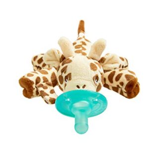 Philips AVENT Soothie Snuggle Pacifier Holder with Detachable Pacifier, 0m+, Giraffe, SCF347/01-1 Count (Pack of 1)