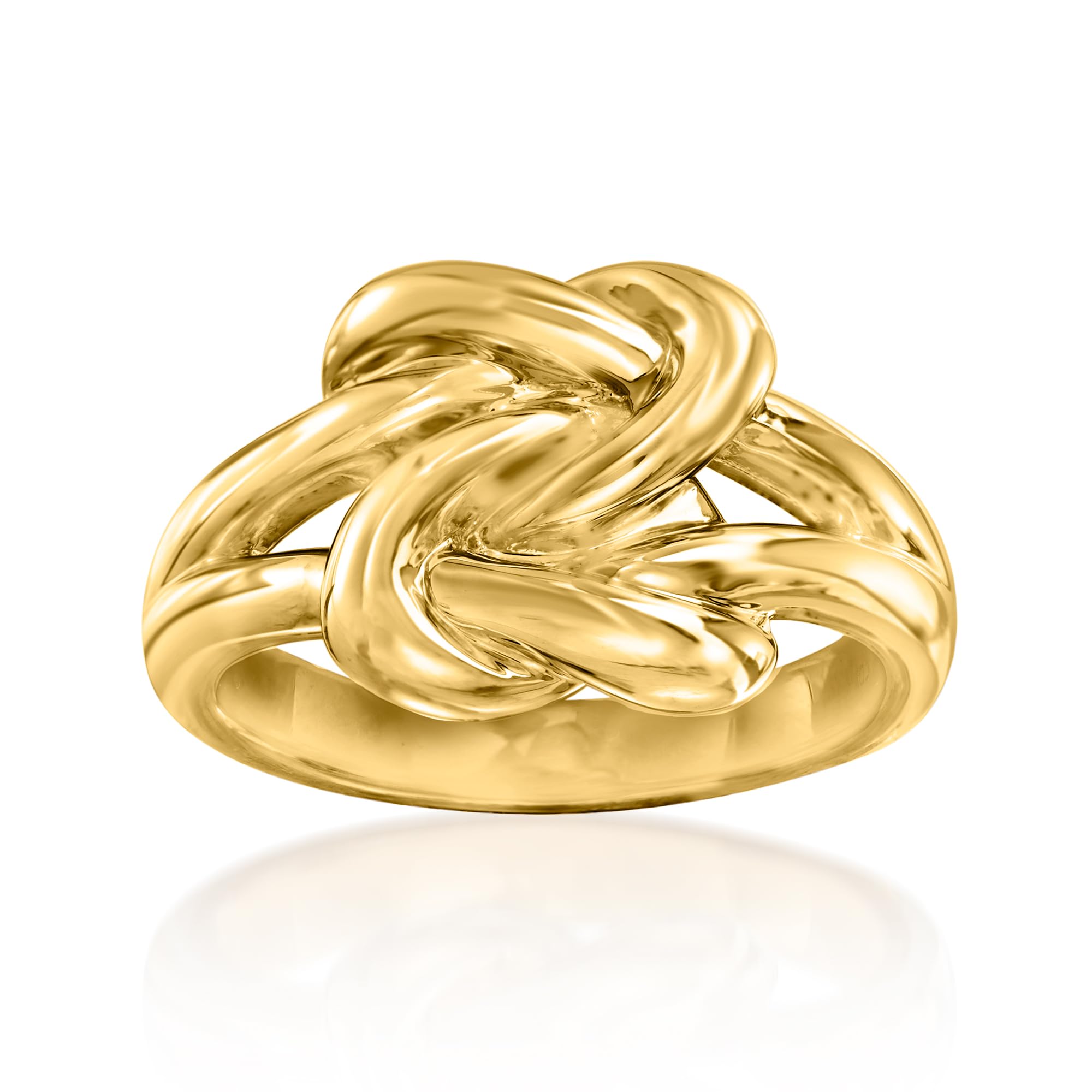 Ross-Simons 14kt Yellow Gold Double Love Knot Ring. Size 10