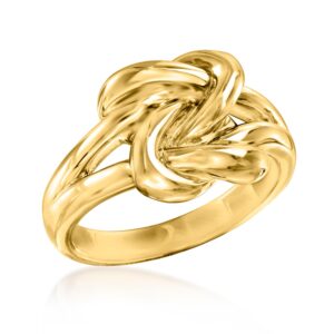 Ross-Simons 14kt Yellow Gold Double Love Knot Ring. Size 10