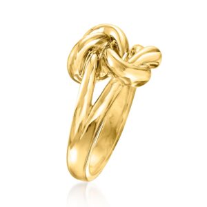 Ross-Simons 14kt Yellow Gold Double Love Knot Ring. Size 10