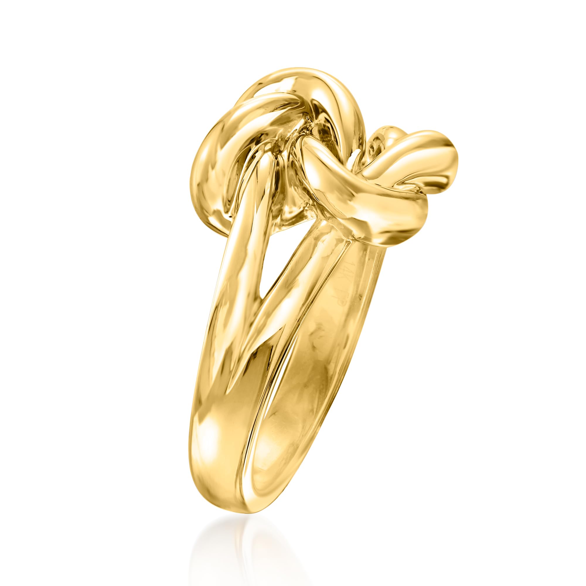 Ross-Simons 14kt Yellow Gold Double Love Knot Ring. Size 10