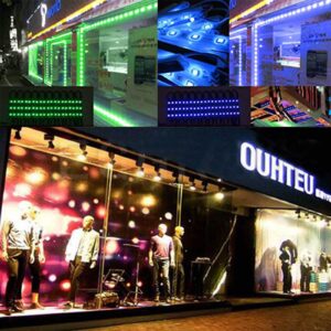 Happybuy Storefront Lights RGB SMD5050 20 Colors Window LED Light 100Ft 200Pcs 3 LED Module Light,Waterproof Business Decorative Light with Adhesive-for Store Indoor Outdoor DIY Application