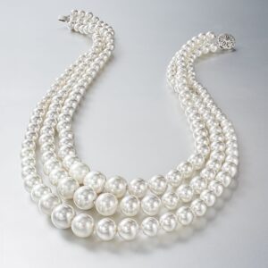 Ross-Simons 6-12mm Shell Pearl Graduated 3-Strand Necklace with Sterling Silver