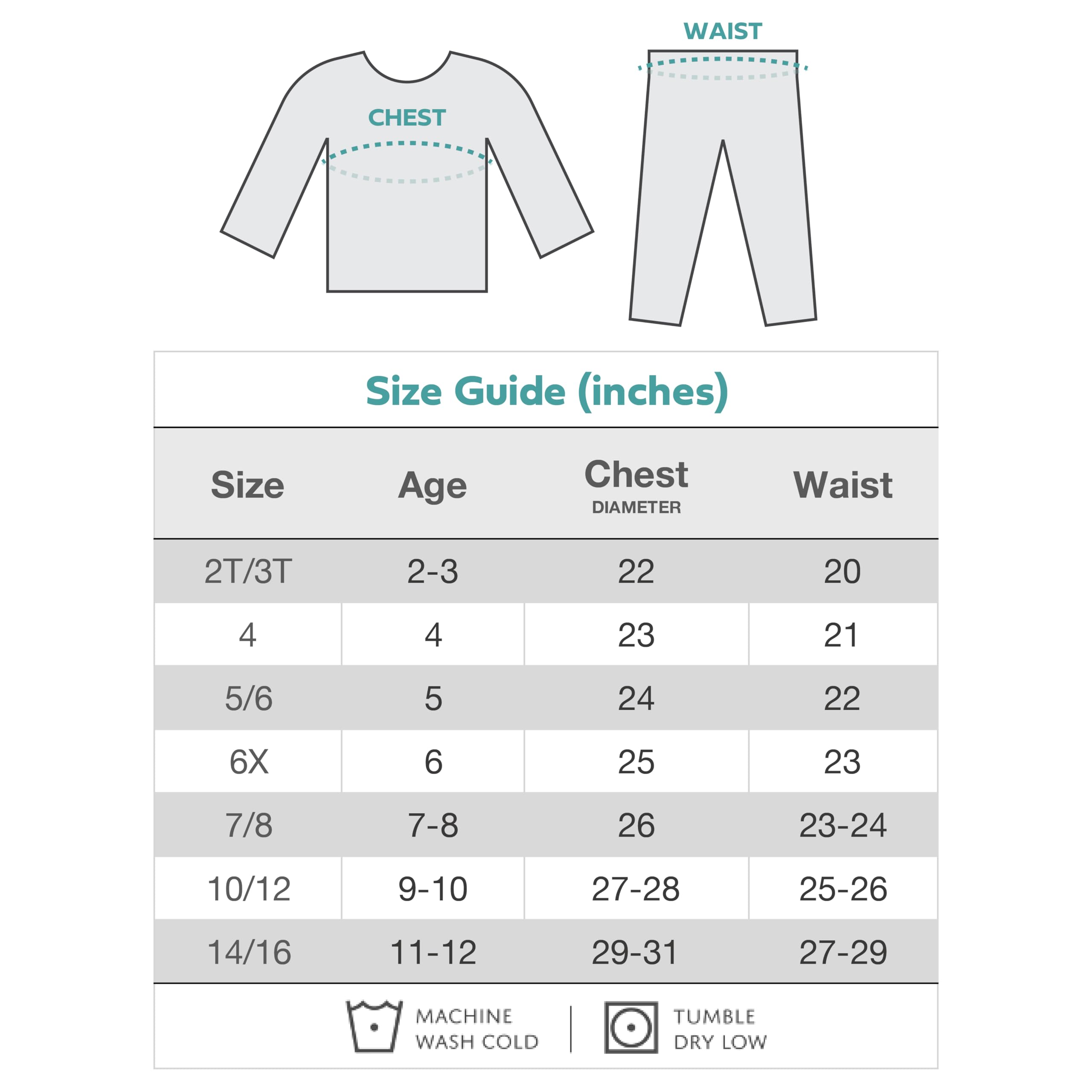 Girls/Boys/Toddler 6 Pack Athletic Performance Long Sleeve Undershirt Tops/Base Layer Cotton Stretch Shirts (6 Pack- Black/Khaki/White/Grey/Navy/Charcoal, 2-3T)