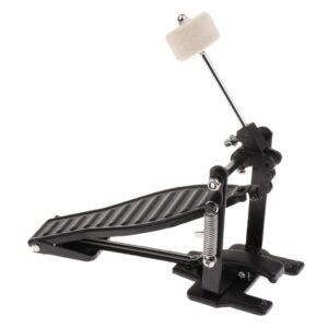 Baosity Single Spring Bass Drum Pedal with Drum Wool Beater for Children Gift, Black