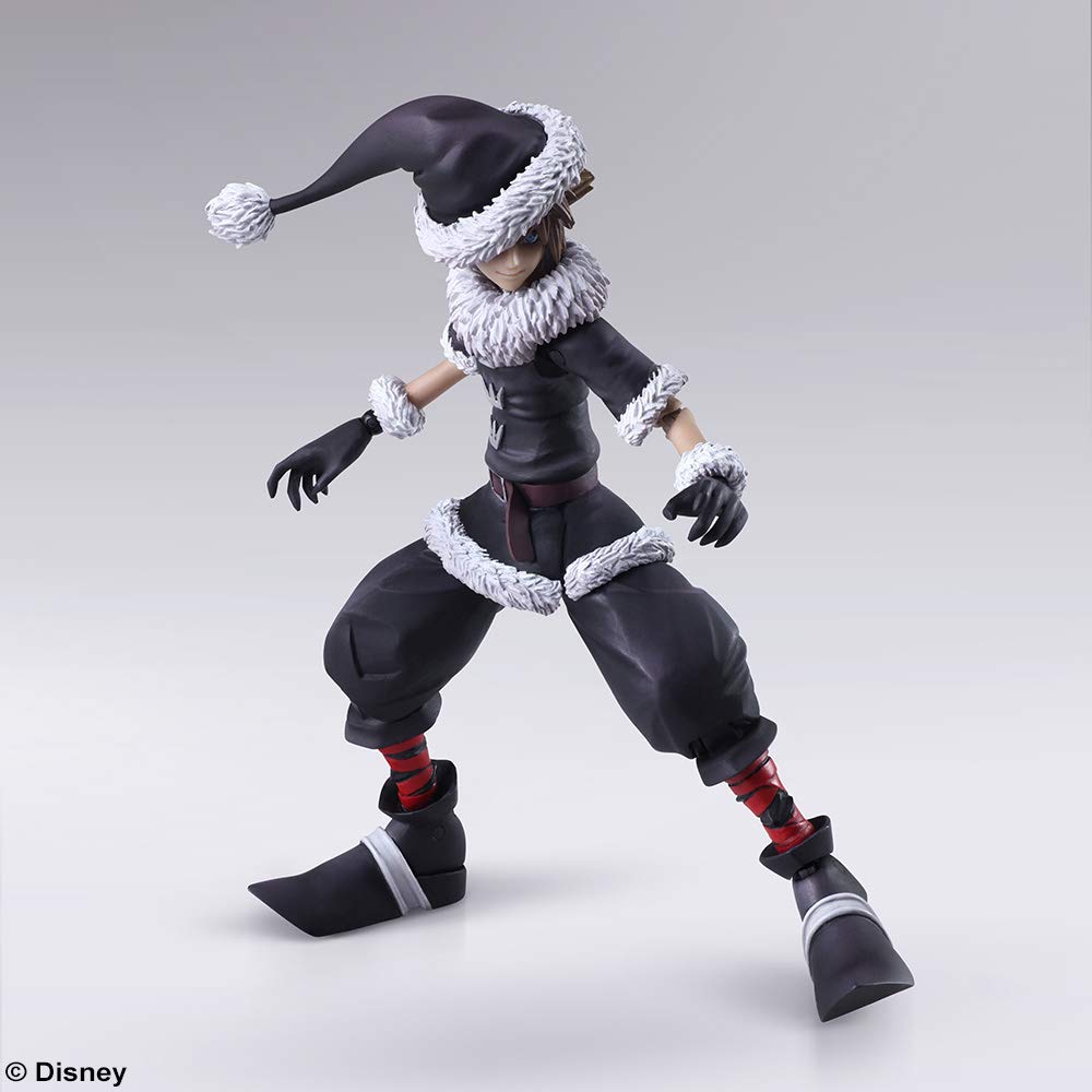 Square Enix XKHBAZZZ01 Bring Arts - Kingdom Hearts II Sora Christmas Town Version Action Figure, Multicolor, 15cm