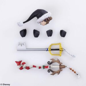 Square Enix XKHBAZZZ01 Bring Arts - Kingdom Hearts II Sora Christmas Town Version Action Figure, Multicolor, 15cm