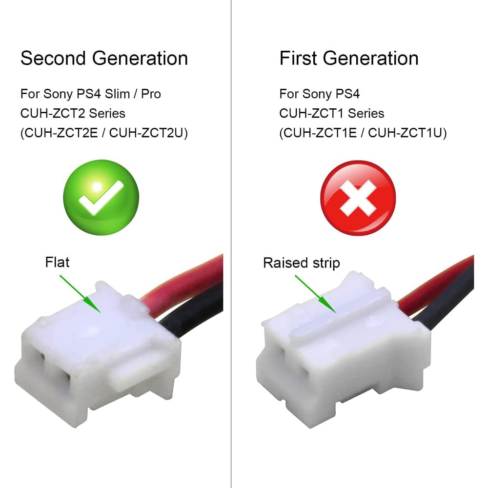 MPF Products 1300mAh LIP1523 LIP1522 Battery Replacement Compatible with Sony Playstation 4 PS4 Dualshock 4 Wireless Controller (CUH-ZCT2 and CUH-ZCT2U - 2016 and Newer Models Only)