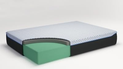 Signature Design by Ashley King Size Chime Elite 12 Inch Plush Green Tea & Charcoal Gel Memory Foam Mattress with Micro Cool Cover