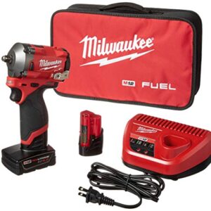 Milwaukee 2554-22 M12 FUEL Stubby 3/8 in. Impact Wrench Kit (2 Ah/4 Ah)