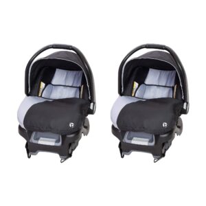 baby trend ally newborn baby infant car seat carrier travel system with harness and extra cozy cover for babies up to 35 pounds, 2-pack, stormy