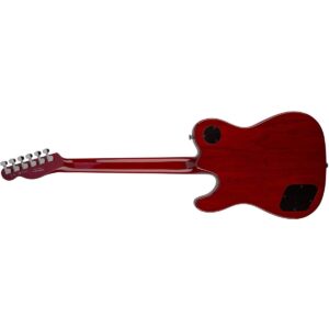 Fender Jim Adkins JA-90 Thinline Telecaster Electric Guitar, with 2-Year Warranty, Crimson Red Transparent, Laurel Fingerboard