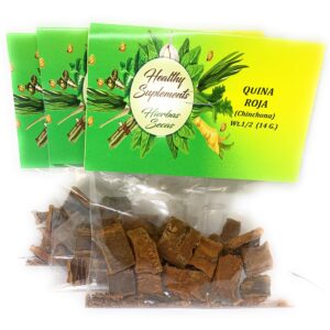 Quina Roja Cinchona Bark (Peruvian Bark) Officinales(3 bgs14gm e/a) +2 extra bag