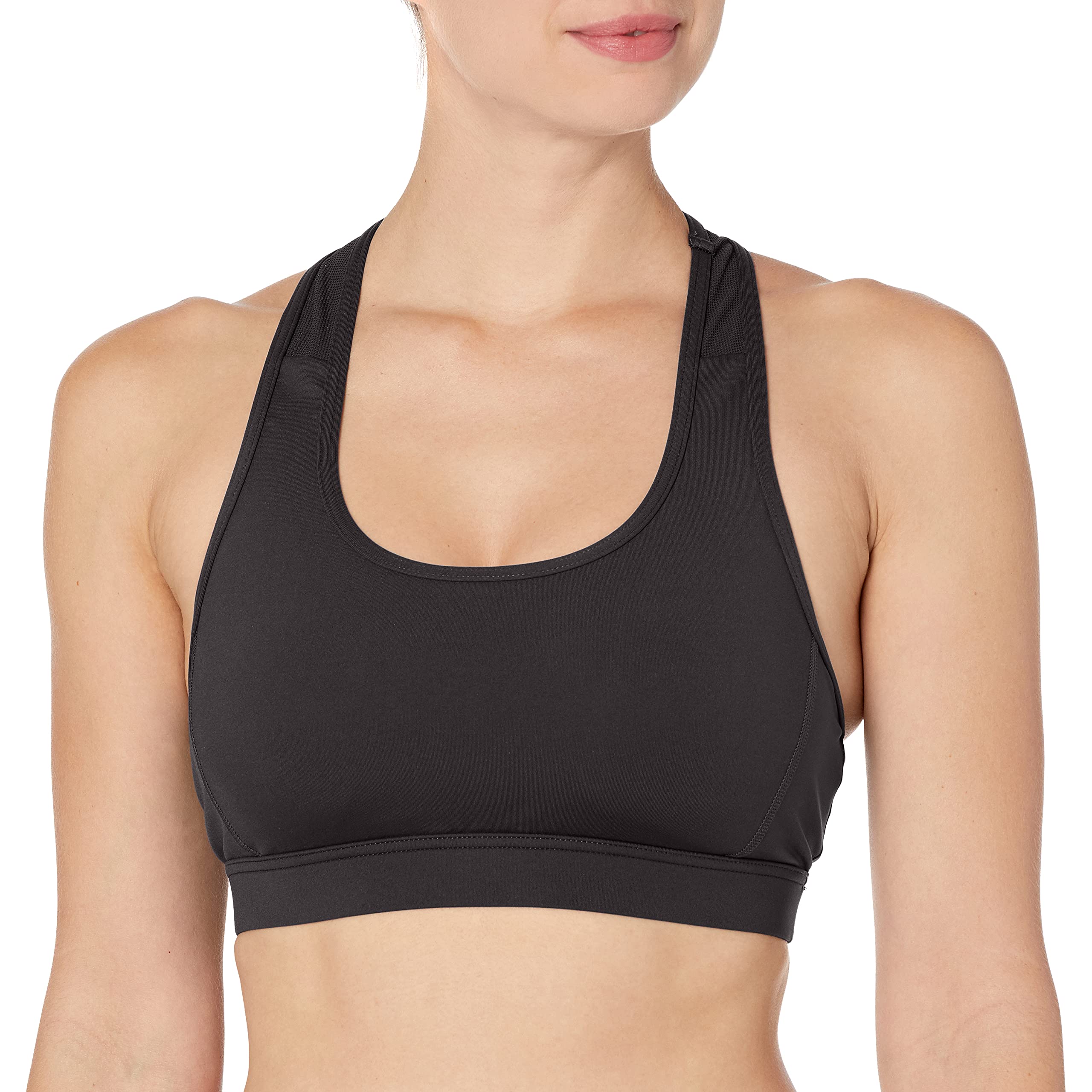 TYR Women's Standard Reilly Bra Top for Swimming, Yoga, Fitness, and Workout, Black, Large