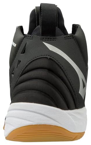 Mizuno Men's Wave Momentum Mid Volleyball Shoe, blacksilver, 16 D US