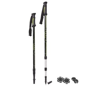 yukon charlie's sherpa trekking poles, twist lock adjustment system, trekking and snow baskets included