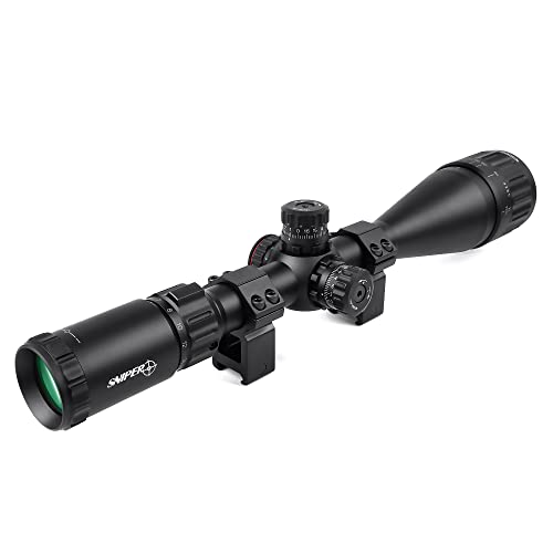 SNIPER MT 4-16X50 AOL Hunting Rifle Scope/Red, Green Illuminated Mil Dot Reticle/Fully Multi-Coated Lens/Adjustable Objective