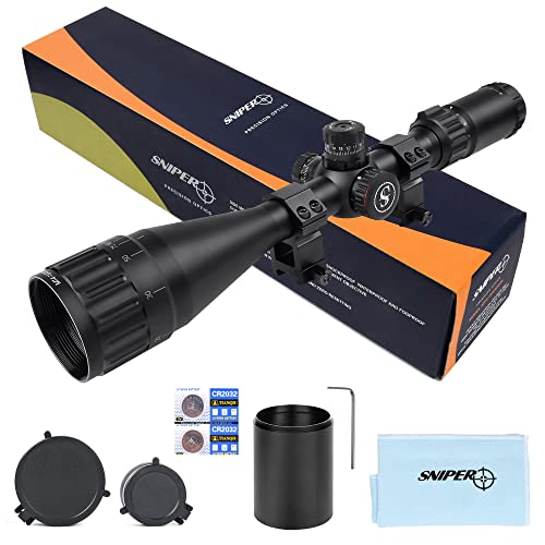 SNIPER MT 4-16X50 AOL Hunting Rifle Scope/Red, Green Illuminated Mil Dot Reticle/Fully Multi-Coated Lens/Adjustable Objective