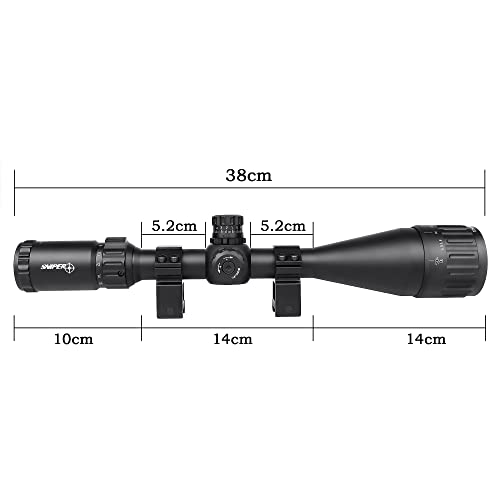 SNIPER MT 4-16X50 AOL Hunting Rifle Scope/Red, Green Illuminated Mil Dot Reticle/Fully Multi-Coated Lens/Adjustable Objective