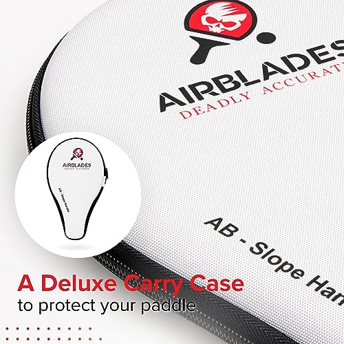 Professional Ping Pong Paddle with Hard Carry Case | Pro Table Tennis Racket | Table Tennis Paddle with Ergonomic Handle | 5 Blades of Wood with Premium Rubber and Sponge by AirBlades