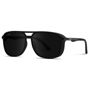 WearMe Pro - Square Polarized Aviator Modern Rectangular Men's Sunglasses