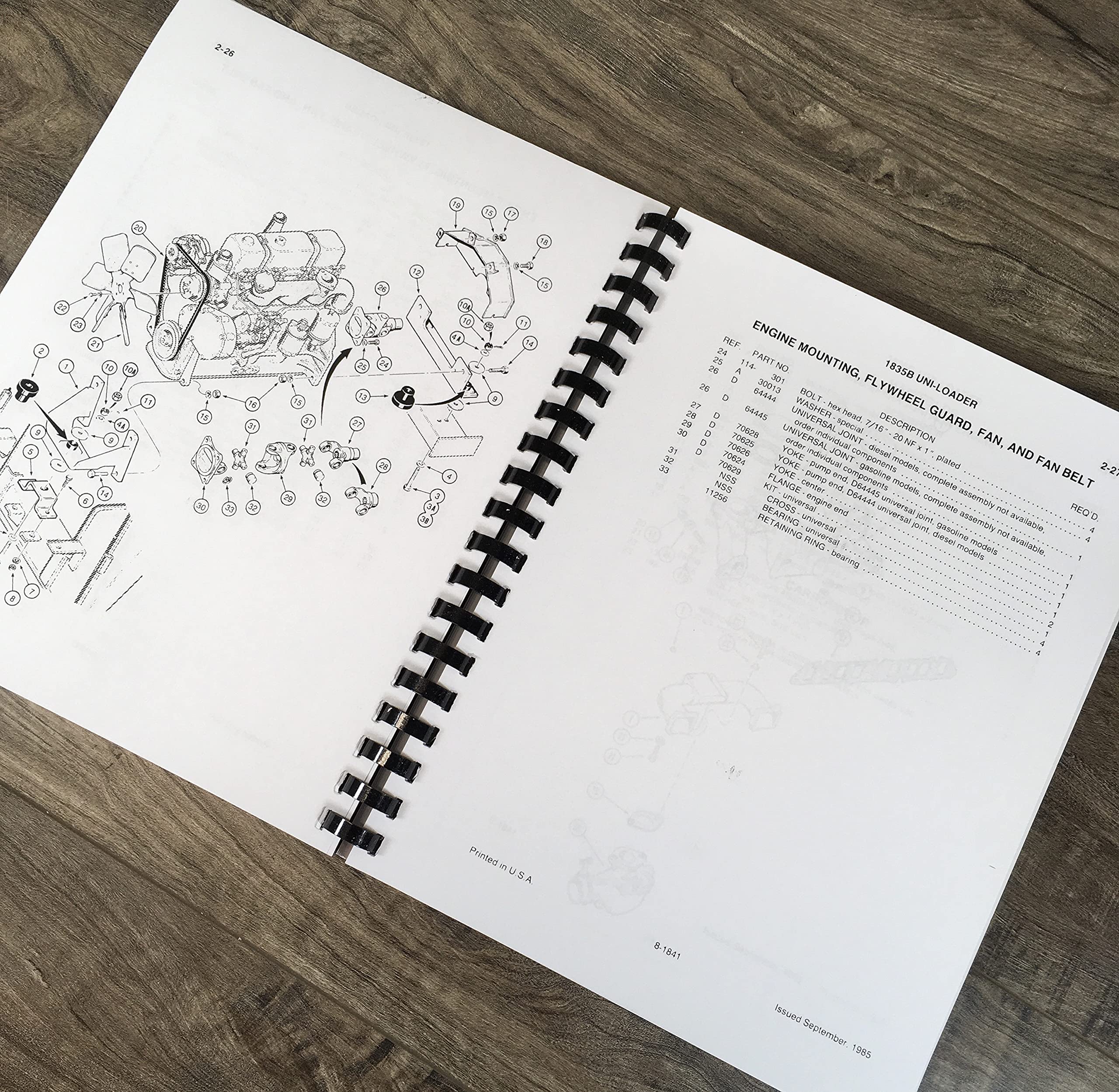 Case 1835B Uni Loader Parts Manual Catalog Skid Steer Assembly Exploded Views