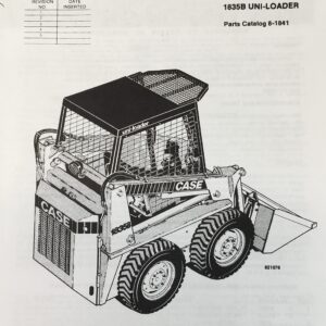 Case 1835B Uni Loader Parts Manual Catalog Skid Steer Assembly Exploded Views