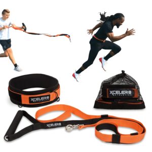 x-plosive speed training kit/overload running resistance & release/harness & resistance band, speed and agility equipment for sprint and football, basketball, soccer/youth and adult ready