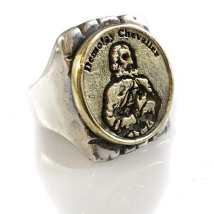 SILVERLAND1 Order of Demolay Brass & Solid Sterling Silver 925 Ring by Ezi Zino (11.5)