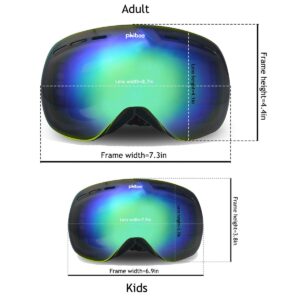 PHIBEE Unisex Snow Ski Goggles Frameless 100% UV Protection Snowboard Goggles for Men Women Youth 166ABL