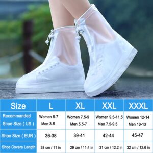 Shiwely Shoes Cover Waterproof Sand Control Non-Slip Shoes Cover Reusable Rain Snow Boots Overshoes for Cycling Outdoor Camping Fishing Garden Travel Women Men (XL(Women 7.5-9 Men 5.5-7), White)