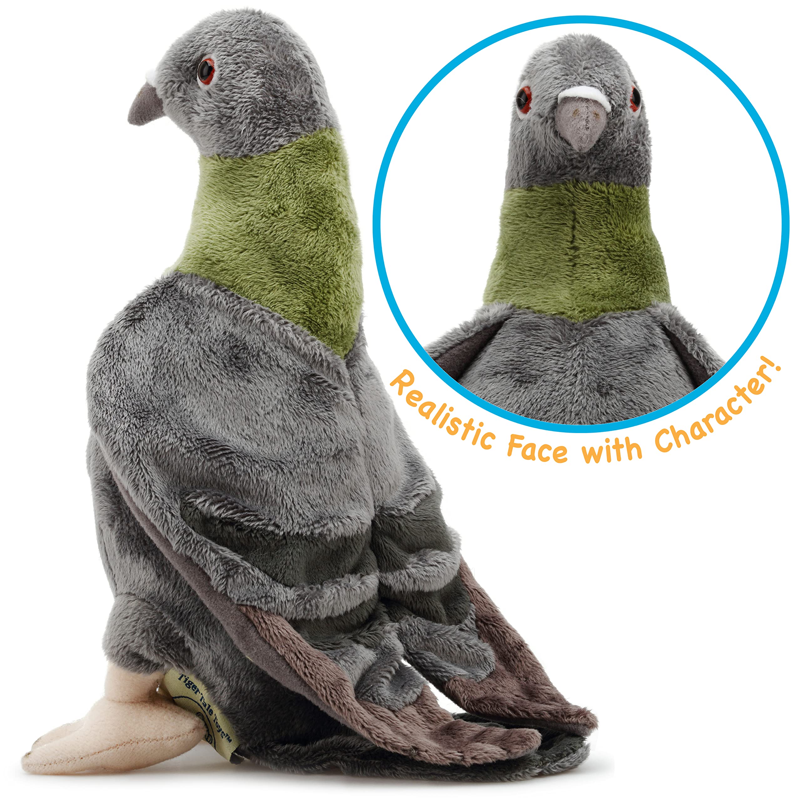 VIAHART Pepper The Pigeon - 7.5 Inch Stuffed Animal Plush Bird - by TigerHart Toys