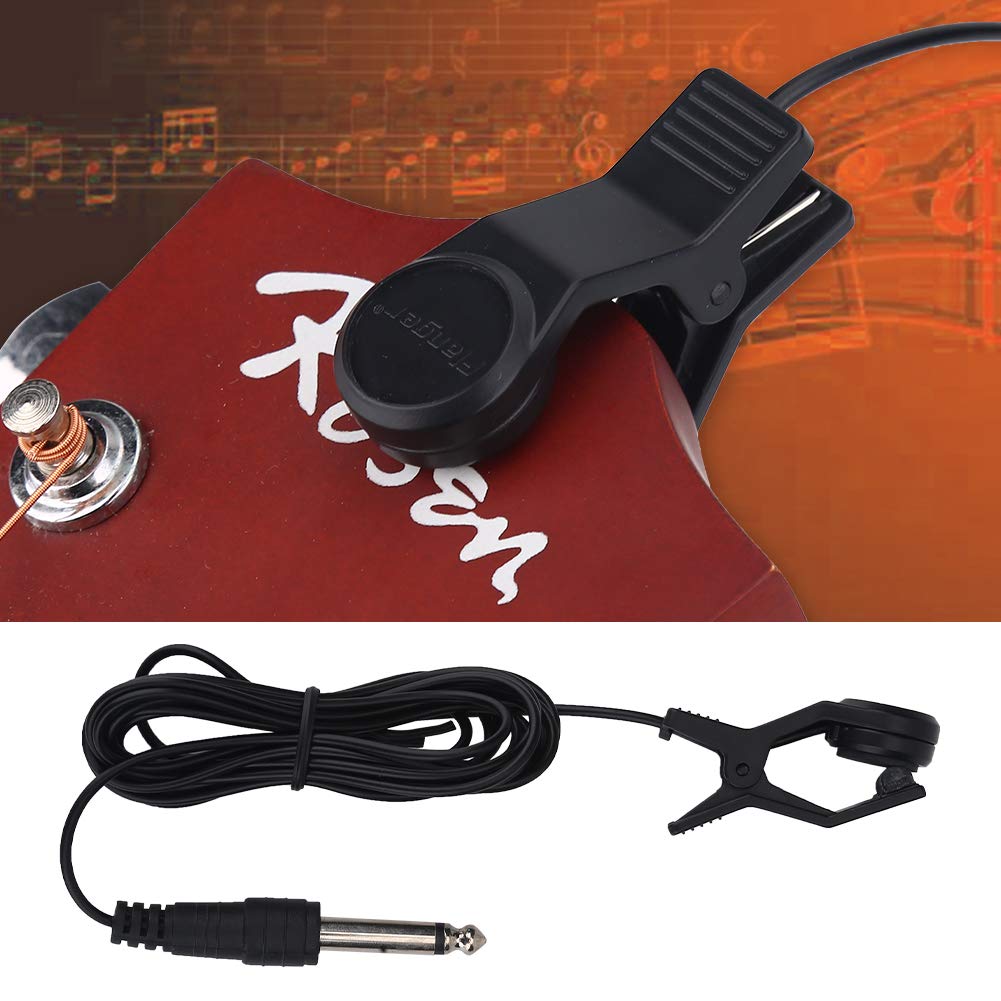 Clip-on Pickup, Portable Pickup Microphone Vocal Pick Up Audio Transducer for Tuner Music Instruments