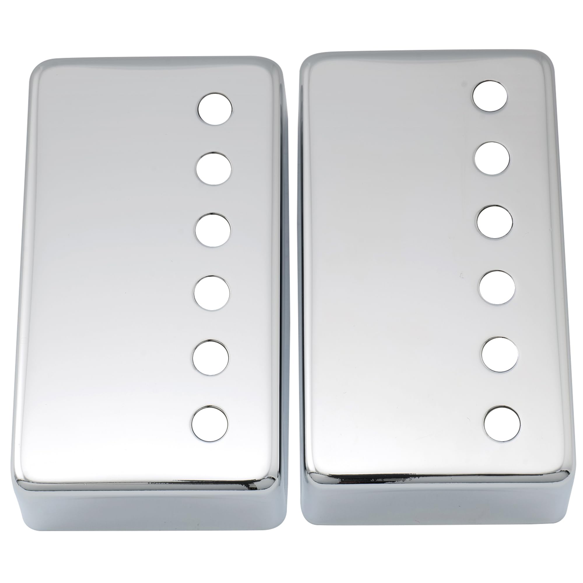 Musiclily 50mm/52mm Guitar Humbucker Pickup Covers Neck Bridge Humbucker Pickup Covers Set for Epiphone Les Paul Electric Guitar, Chrome (Set of 2)