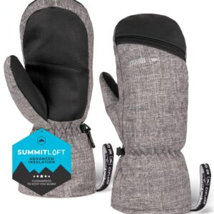 Tough Outdoors Winter Ski Mittens for Women & Men - Snow Mittens Cold Weather - Warm Insulated Waterproof Snowboard Gloves