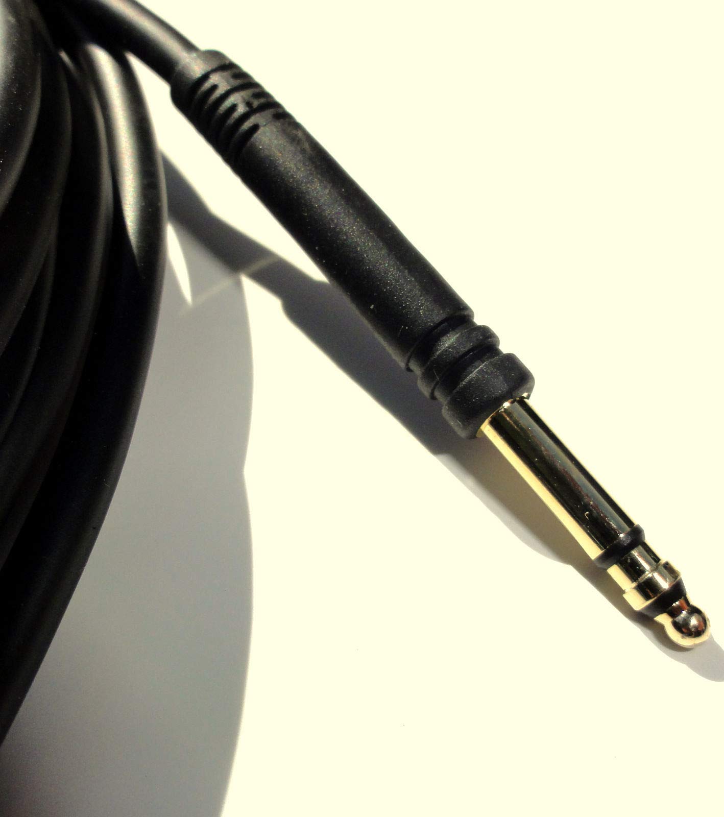 TT Bantam 20 Foot Gold Plug Patch Cable Cord - Quad Core - Black