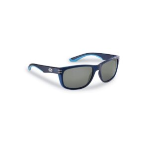 flying fisherman double header classic polarized sunglasses, matte navy frames/smoke lenses, medium