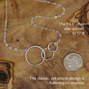 EFYTAL 30th Birthday Gifts for Her, Sterling Silver or Gold Plated 3 Circles Necklace, 30 Year Old Happy Birthday Gift for Women, 30th Best Friend Birthday Gifts for Women, 30th Birthday Decorations