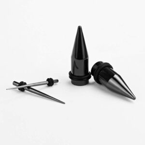 TBOSEN 36 PCS Back Ear Tapers Stretching Kit Stainless Steel Gauges Plugs Tools Set Eyelet 14g-00g