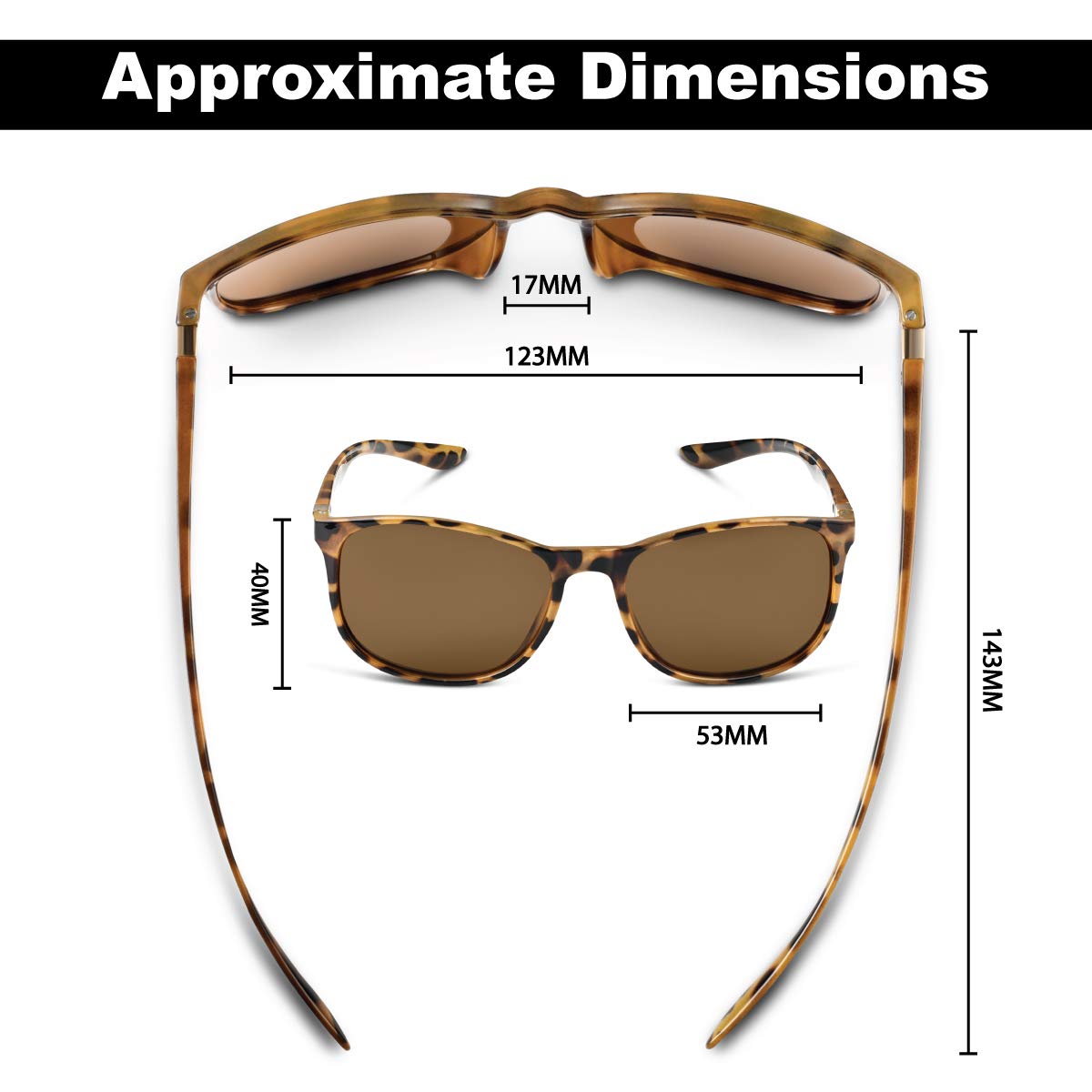 Flying Fisherman UNA Rectangular Polarized Sunglasses, Matte Tortoise Frames/Amber Lenses, Small