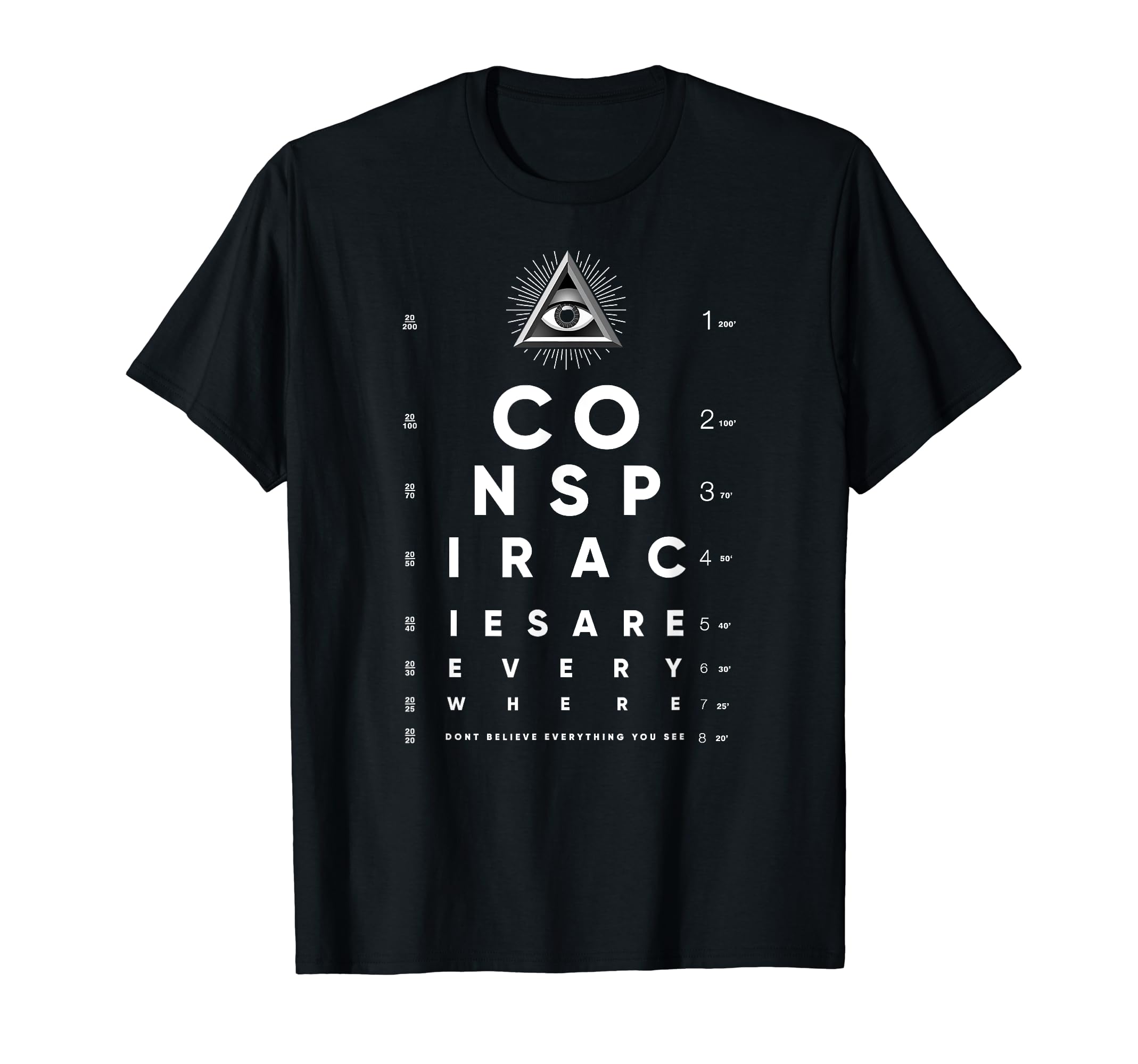 Shane Dawson All-Seeing Eye Chart Conspiracy T-Shirt T-Shirt