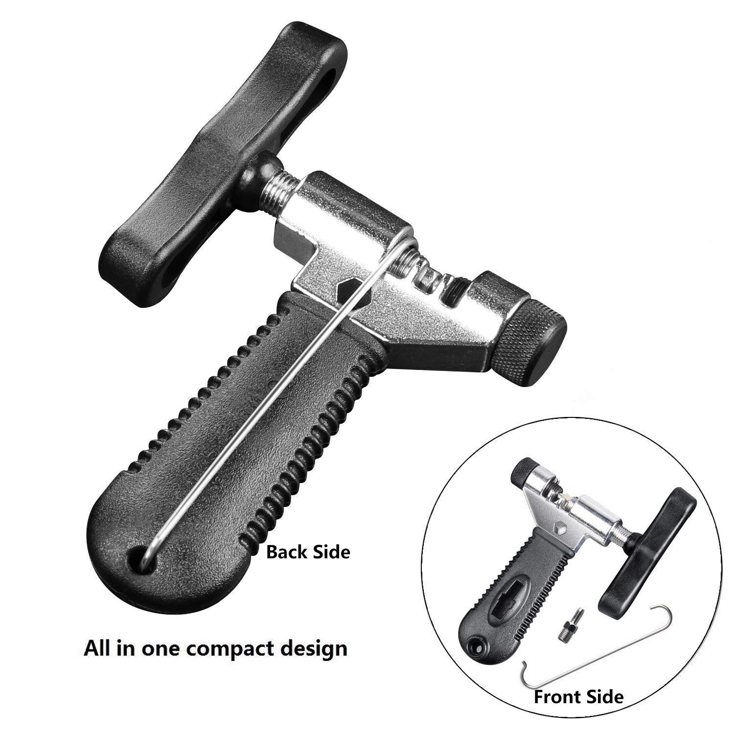 Oumers Bike Chain Tool, Reliable Hardwearing Bicycle Chian Breaker Splitter Chain 7 8 9 10 Speed Link Break Removal - Essential Bicycle Repair Tool Road Mountain Bikes