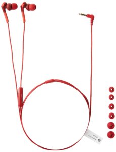 audio-technica ath-cks550xisrd solid bass in-ear headphones, red