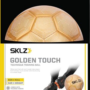 SKLZ Golden Touch Weighted Soccer Technique Training Ball, Size 5